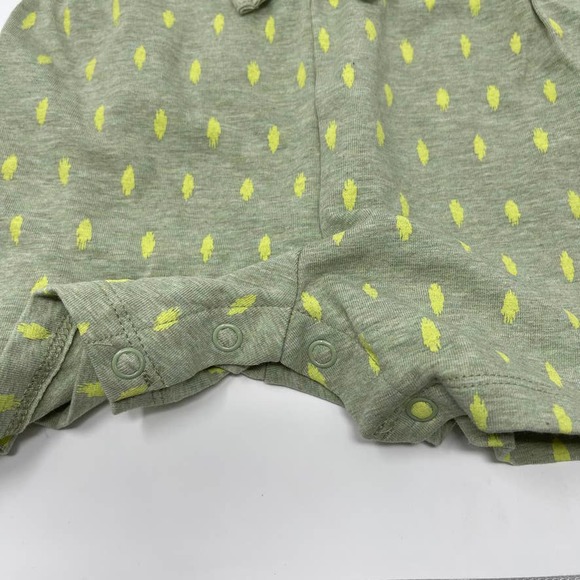 Focus Kids Girls Green Ruffle Shoulder Shorts Snap Closure Romper 24 Months - Picture 4 of 8